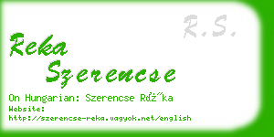 reka szerencse business card